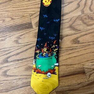 Hallmark Halloween Tie with Purple and Yellow Design